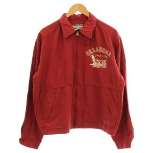OKLAHOMA スイングトップ ジャケット ブルゾン ジップアップ L 赤 レッド 321M1101