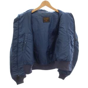 ALPHA INDUSTRIES VINTAGE B-15C フライトジャケット ナイロン ジップアップ アウター M 紺 ネイビー /YM