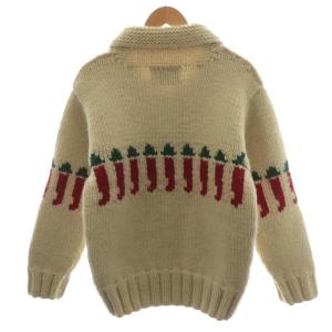 HYSTERIC GLAMOUR HEAVY カウチンニットブルゾン チリペッパー柄 ウール F