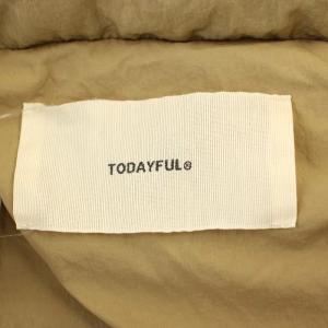TODAYFUL 22AW STAND COLLAR DOWN JACKET ダウンジャケット スタンドカラー 36 ベージュ