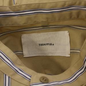 TODAYFUL 23SS STRIPE OVER SHIRTS ストライプオーバーシャツ ブラウス 長袖 レギュラーカラー