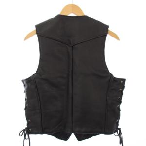 Schott DUROJAC BY SCHOTT レザーベスト ジレ レースアップ M ブラック 2184 /TK