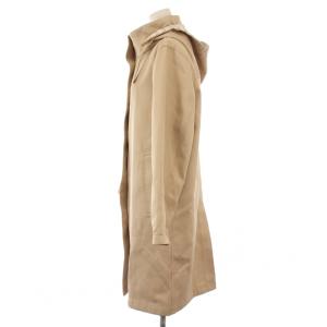 MACKINTOSH LONDON ロングコート アウター フード 金ボタン 裏地チェック柄 40 ベージュ /BB