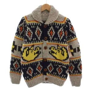 50`s Vintage カウチン カーディガン 42 グレー ネイビー