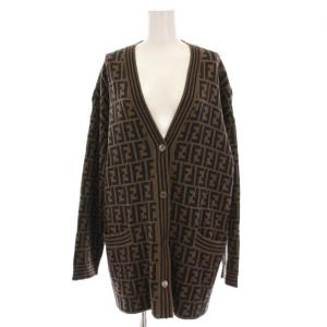 ズッカ柄 カーディガン 40 ブラウン ブラック