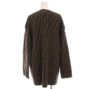 FENDI ズッカ柄 カーディガン 40 ブラウン ブラック