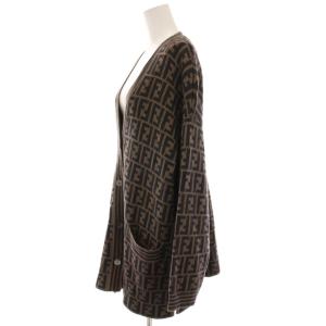 FENDI ズッカ柄 カーディガン 40 ブラウン ブラック