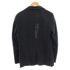 EPOCA UOMO リネン混 シングルスーツ セットアップ 背抜き ジャケット パンツ 44 ネイビー 紺 M1D89-160-29