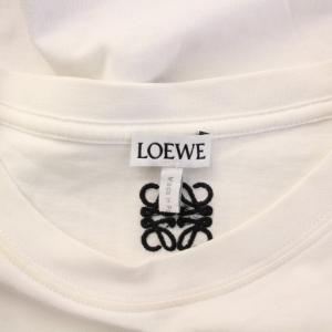 LOEWE Tシャツ 半袖 クルーネック ロゴ プリント アナグラム XS 白 ホワイト /BB