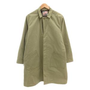 NANO universe カーコート ステンカラー M フロントフライ ロング丈 カーキ /AE