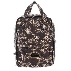 リュックサック バックパック ナイロン 総柄 ロゴ 黒 ブラック ベージュ /BB