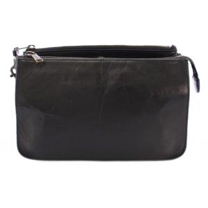 HYSTERIC GLAMOUR ショルダーバッグ レザー スタッズ 装飾 バイカラー 黒 ブラック ゴールドカラー /BB