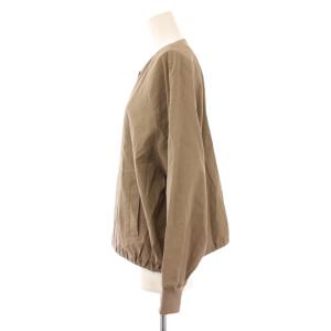 theory luxe ECO CRUNCH WASH KELIN IN ブルゾン ノーカラージャケット アウター ジップアップ