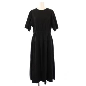 23SS CRISP LINEN APRIE フレアワンピース マキシ ロング 半袖 クルーネック ストレッチ
