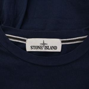 STONE ISLAND Tシャツ 半袖 クルーネック ストレッチ プリント M 紺 ネイビー /BB