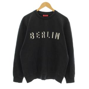 トレーナー スウェット 長袖 クルーネック ロゴ プリント S 紺 ネイビー 10200520 /KU