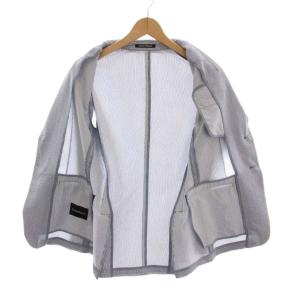 EMPORIO ARMANI シングルスーツ セットアップ 上下 ストライプ テーラードジャケット パンツ 44 紺 白 21G28S