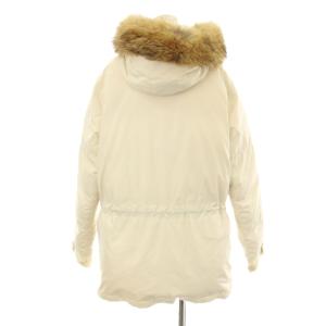 RALPH LAUREN ダウンコート フード ミドル丈 コヨーテファー ジップアップ 9 白 ホワイト CMRLCW2002 /KU