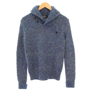ラルフローレン ニット ショールカラー 長袖 ストレッチ XS 青 ブルー /BB
