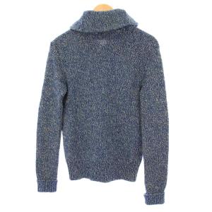 RRL ラルフローレン ニット ショールカラー 長袖 ストレッチ XS 青 ブルー /BB