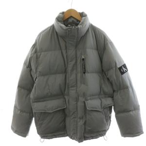 ダウンジャケット ロゴ 刺繍 アウター M グレー J320867 /AN57