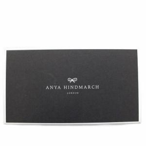 ANYA HINDMARCH 長財布 スマイルマーク ラインストーン レザー 黒 ブラック /G