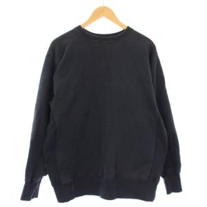 スビンコットン吊り裏毛起毛クルーネック スウェットシャツ トレーナー 長袖 6 紺 CSLM-110M