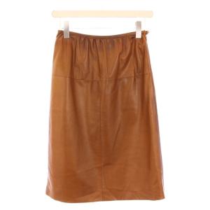 タイトスカート シルク 36 ブラウン