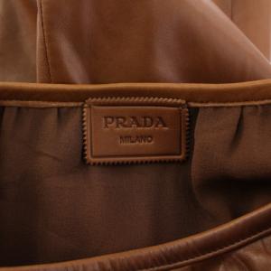 PRADA タイトスカート シルク 36 ブラウン