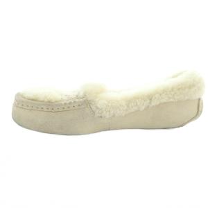 UGG ANSLEY BRAID アンスレー ブレイド モカシン ムートン スエード US6 23cm ベージュ