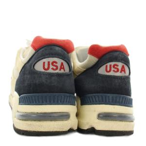 New Balance M990TA2 USA製 スニーカー ピッグスキンスエード US9.5 クリーム ネイビー