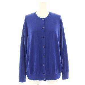 ニットカーディガン 薄手 長袖 大きいサイズ 46 青 ブルー KRWWKM0303 /HN