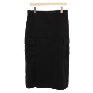 23SS テンセルナイロンストレッチカーゴスカート フレア ミモレ ロング スリット 無地 ワンカラー