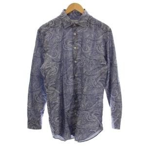 シャツ 長袖 41 青 ブルー 総柄 161-11451-6311 /G