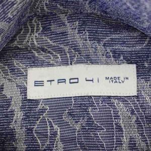 ETRO シャツ 長袖 41 青 ブルー 総柄 161-11451-6311 /G