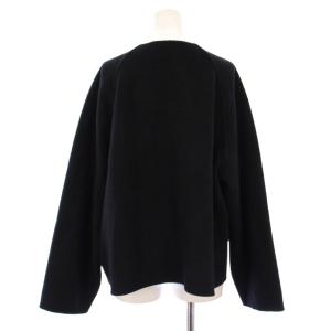 JOSEPH ノーカラージャケット ウール ナイロン 40 ブラック /BM