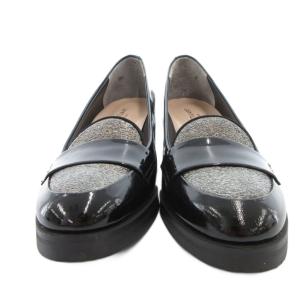 JILL STUART ローファー パンプス エナメルレザー 皮革 23cm 黒 /UO