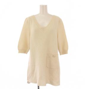 ニット プルオーバー ワンカラー 40 アイボリー