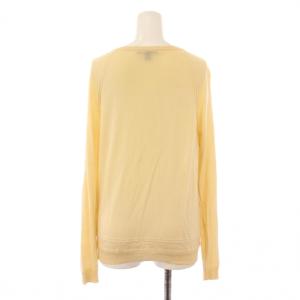 LOUIS VUITTON ニットカーディガン 薄手 ウール M ベージュ