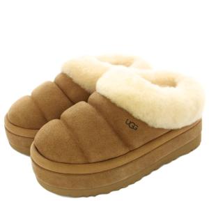 タズリータ Tazzlita ムートン スリッポン 厚底 US7 ベージュ チェスナット 1146390