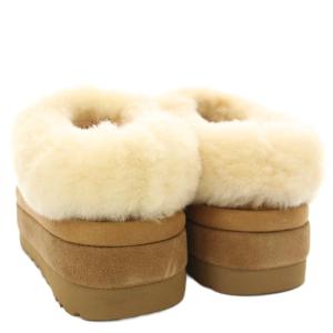 UGG タズリータ Tazzlita ムートン スリッポン 厚底 US7 ベージュ チェスナット 1146390