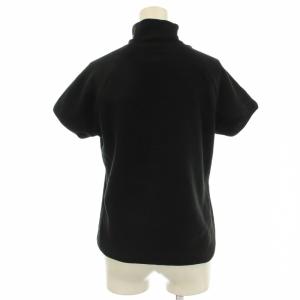 VIVIENNE TAM フリース チャイナ カットソー ハイネック 半袖 花柄 刺繍 1 黒 ブラック 016-260920 /G