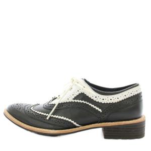 Y's ヨウジヤマモト ウィングチップ レザーシューズ ドレスシューズ 4 黒 白 /G