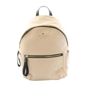 チェルシーカラーブロックミディアムバックパック リュックサック ナイロン ピンクベージュ 黒 ブラック