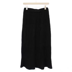 JOURNAL STANDARD 23SS ミニプリーツシャーリングスカート ロング 38 黒 23060400708010 /BM
