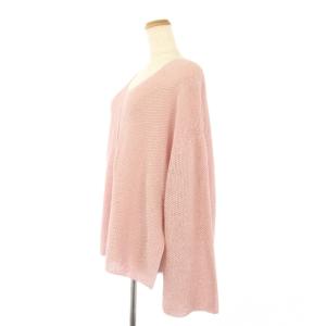Spick&Span 24SS カノコ編みペーパーヤーン2WAYルーズニット セーター 長袖 ピンク 24080200509010