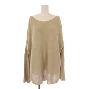 24SS カノコ編みペーパーヤーン2WAYルーズニット カットソー 長袖 F ベージュ 24080200509010