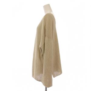 Spick&Span 24SS カノコ編みペーパーヤーン2WAYルーズニット カットソー 長袖 F ベージュ 24080200509010