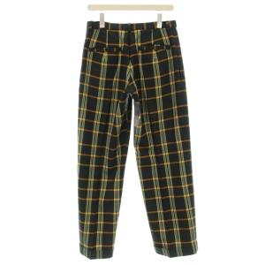 Y's ヨウジヤマモト パンツ スラックス チェック柄 4 緑 グリーン YM-P07-120 /G