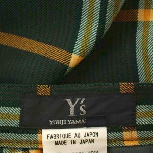 Y's ヨウジヤマモト パンツ スラックス チェック柄 4 緑 グリーン YM-P07-120 /G